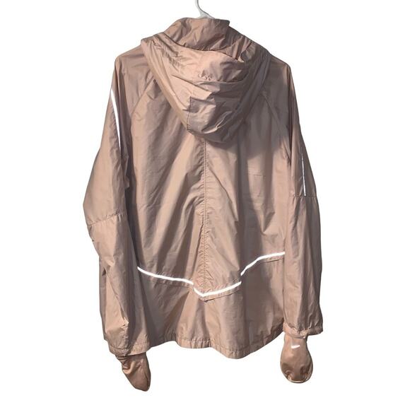 Nike Women's Storm Fit Running Jacket Size XXL 2XL Pink Mittens Hood Full Zip - Picture 2 of 11